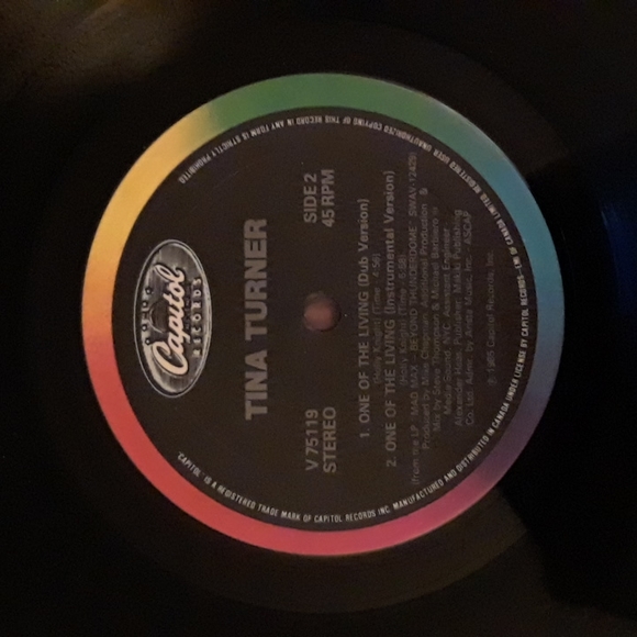 Tina Turner. One Of The Living (Special Club Mix). 1985 - Picture 4 of 4